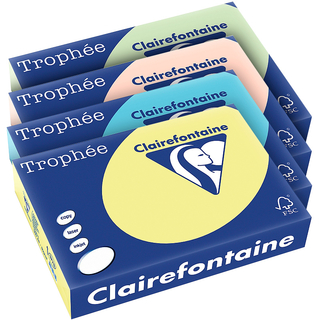 Clairefontaine Trophe Color, DIN A4, 80 g/m, Pastellfarben hellgrn