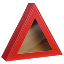 Dreiecksverpackung mit Sichtfenster, rot